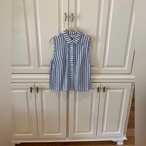 Loft: Linen-Blend Button-Down Size Small Petite